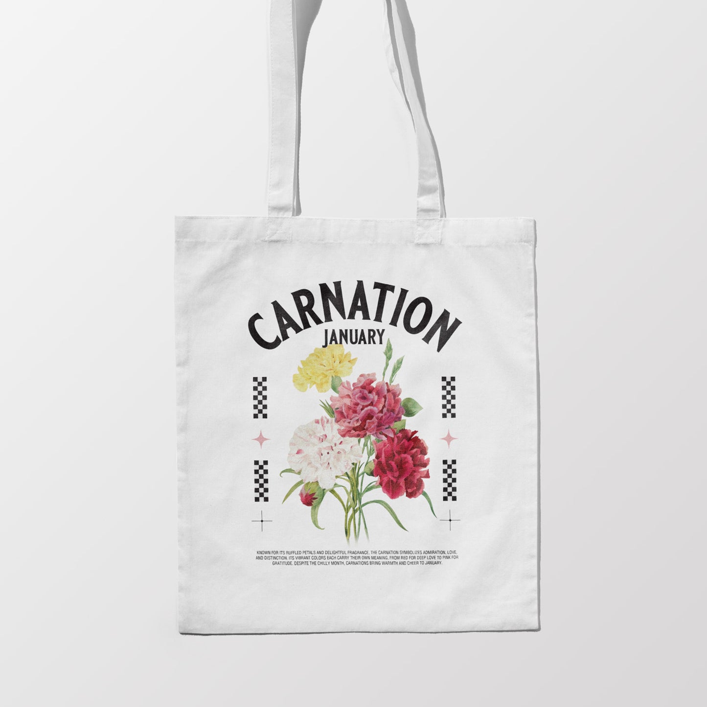 Birth Month Flower Tote Bag