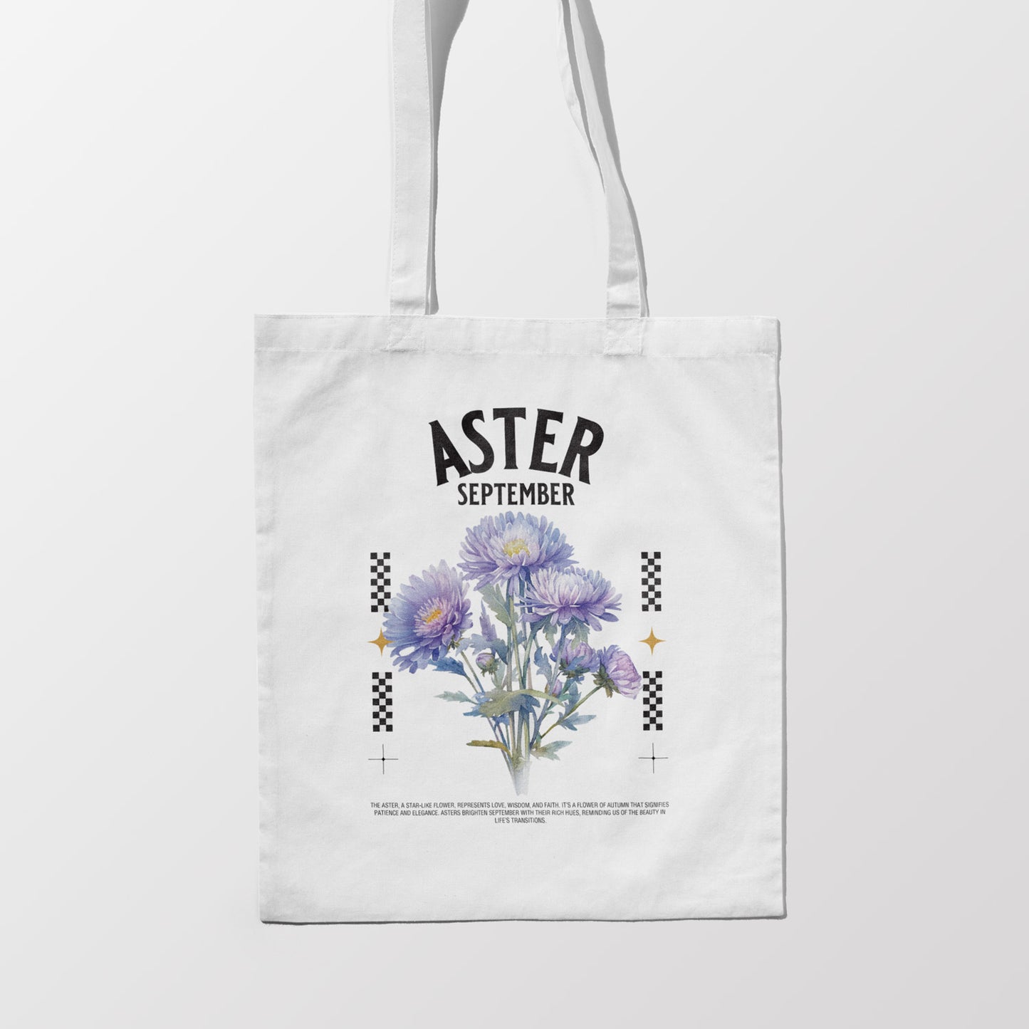 Birth Month Flower Tote Bag