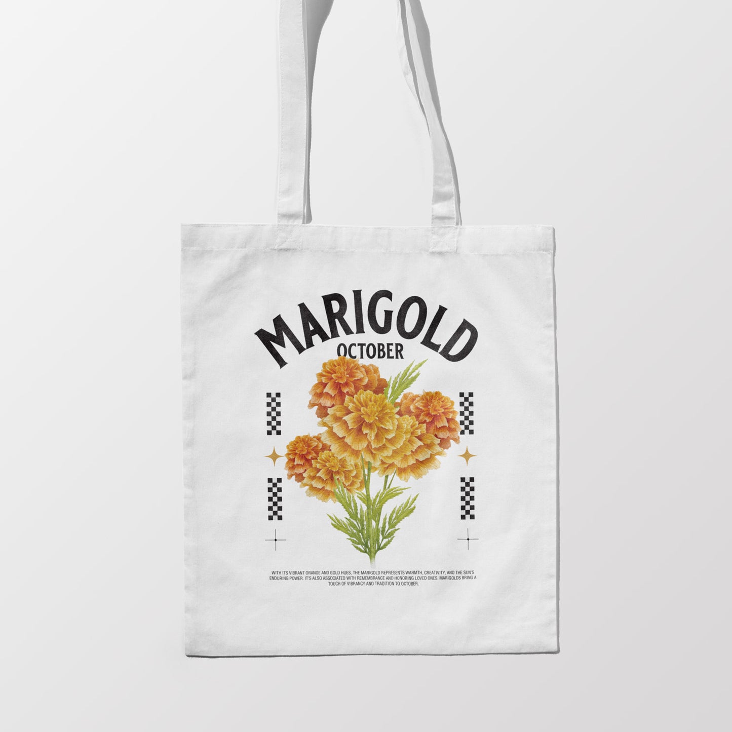 Birth Month Flower Tote Bag