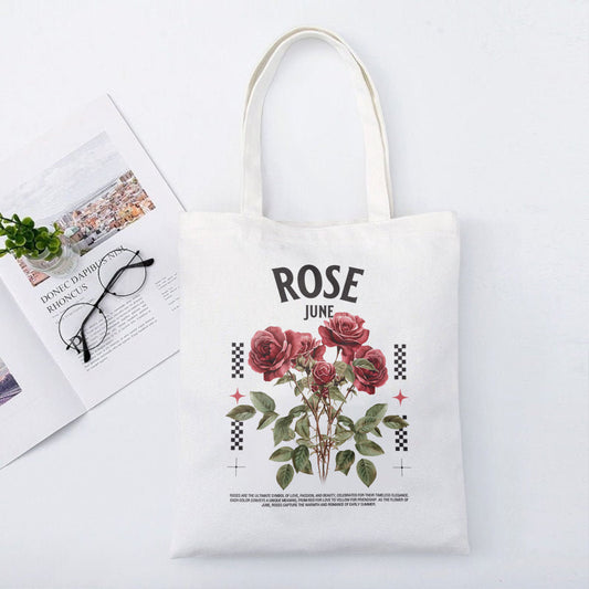 Birth Month Flower Tote Bag